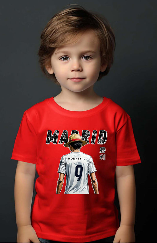 COULEUR:Rouge|T-shirt Garçon | Luffy madrid Rouge