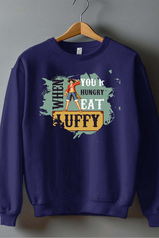 COULEUR:Marine|Sweat Col Rond Garçon | Luffy's Menu Marine