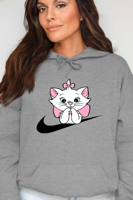 COULEUR:Gris|Sweat Capuche Femme | Marie nike Gris