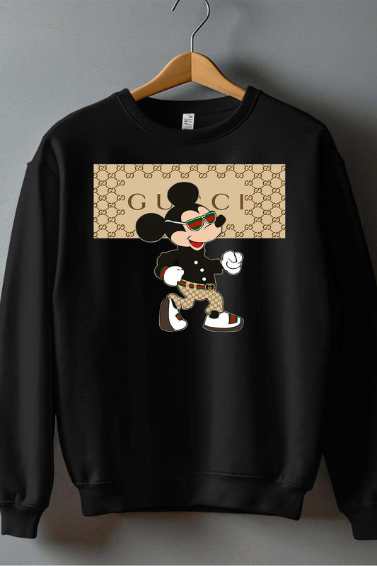 COULEUR:Noir|Sweat Col Rond Garçon | Mickey Stars gucci Noir