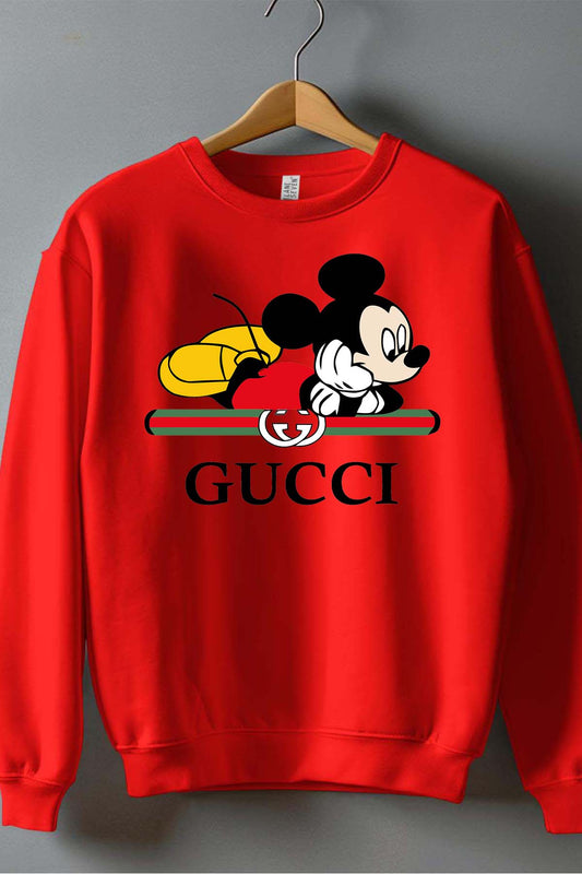 COULEUR:Rouge|Sweat Col Rond Garçon | Mickey gucci Color Rouge
