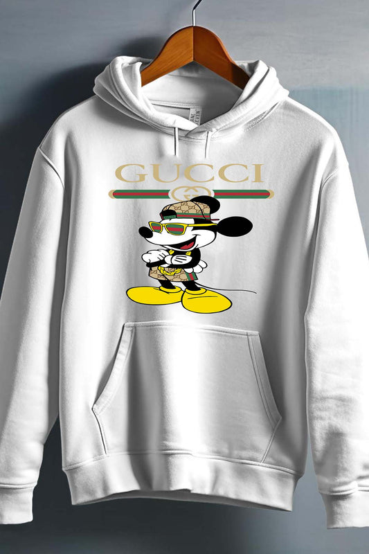 COULEUR:Blanc|Sweat Capuche Fille | Mickey gucci Hip hop Blanc