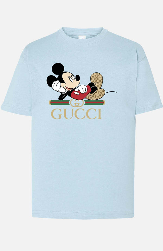 COULEUR:Bleu Ciel|T-shirt Garçon | Mickey gucci Relax Bleu Ciel