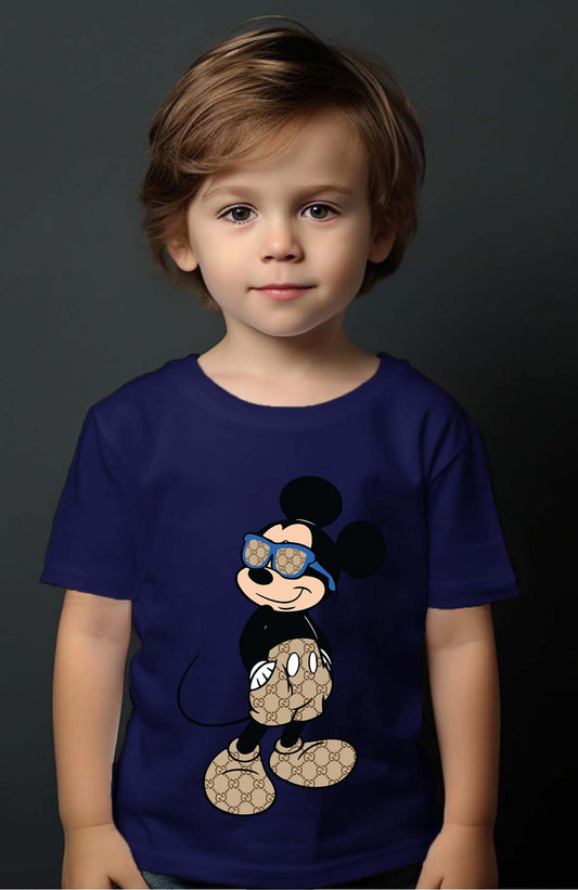 COULEUR:Marine|T-shirt Garçon | Mickey gucci Stylee Marine