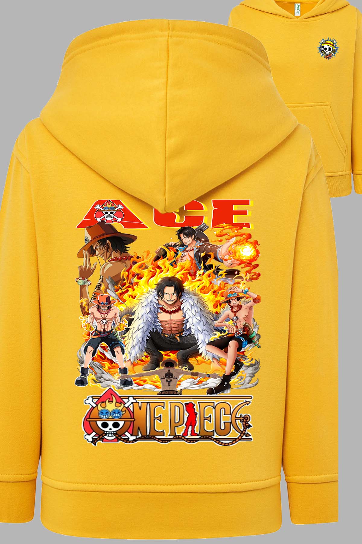 COULEUR:Jaune|Sweat Capuche Homme | Multi Ace 01 Jaune
