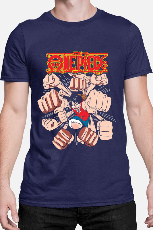 COULEUR:Marine|T-shirt Homme | Multi Punch Luffy Marine