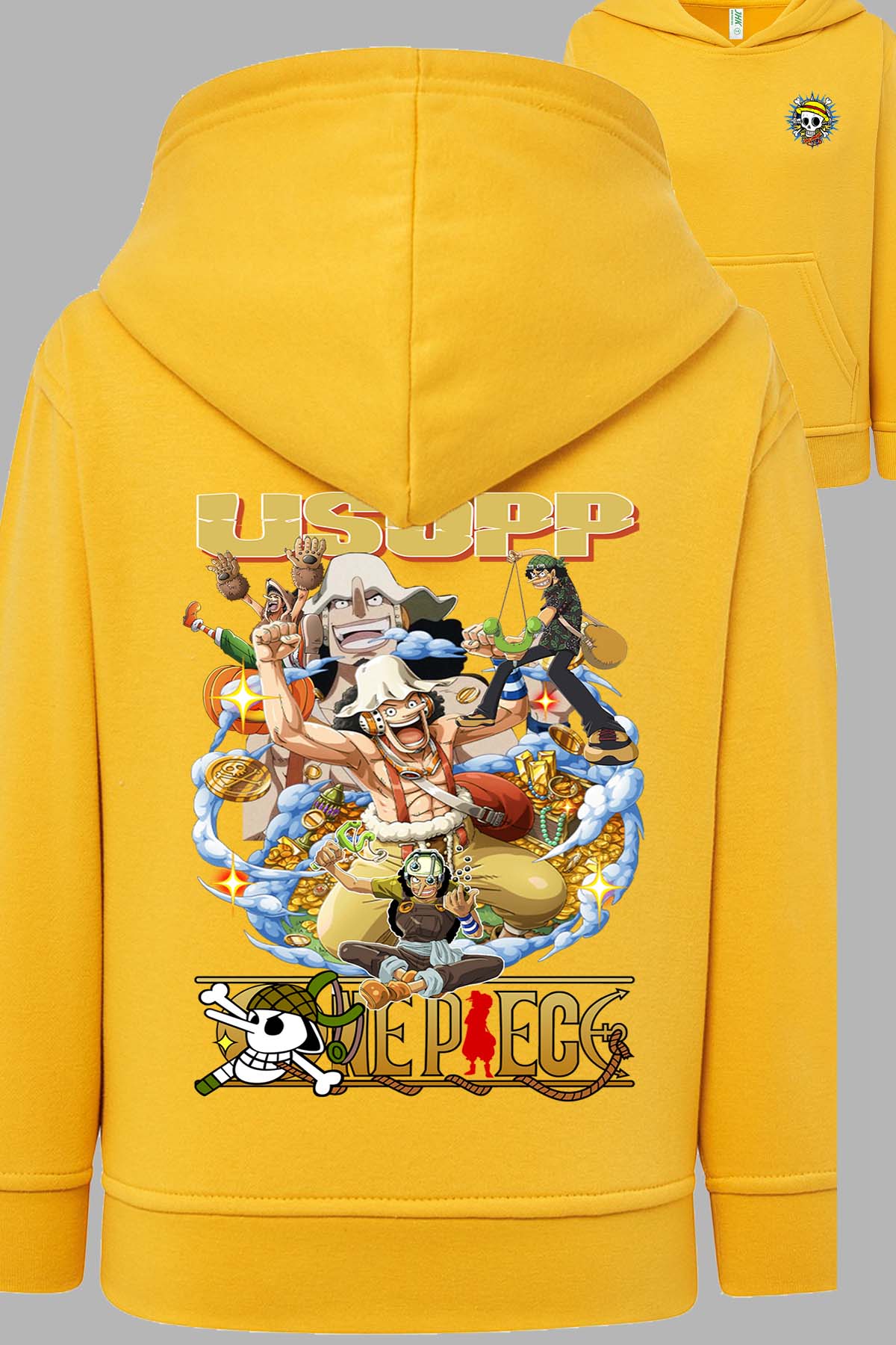COULEUR:Jaune|Sweat Capuche Garçon | Multi Usopp 01 Jaune