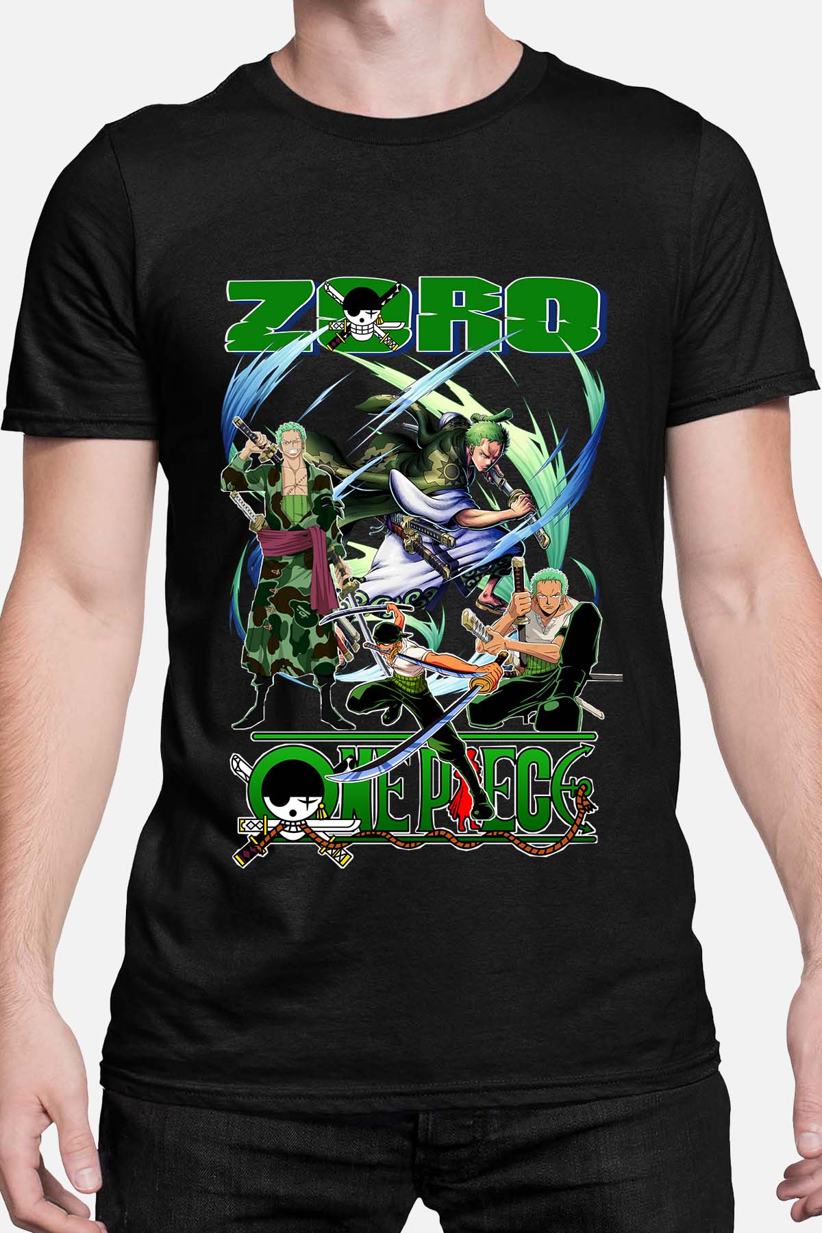 COULEUR:Noir|T-shirt Homme | Multi Zoro 07 Noir