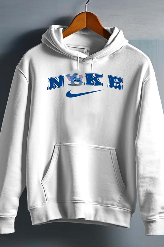 COULEUR:Blanc|Sweat Capuche Fille | NKE Stitch poirié Blanc