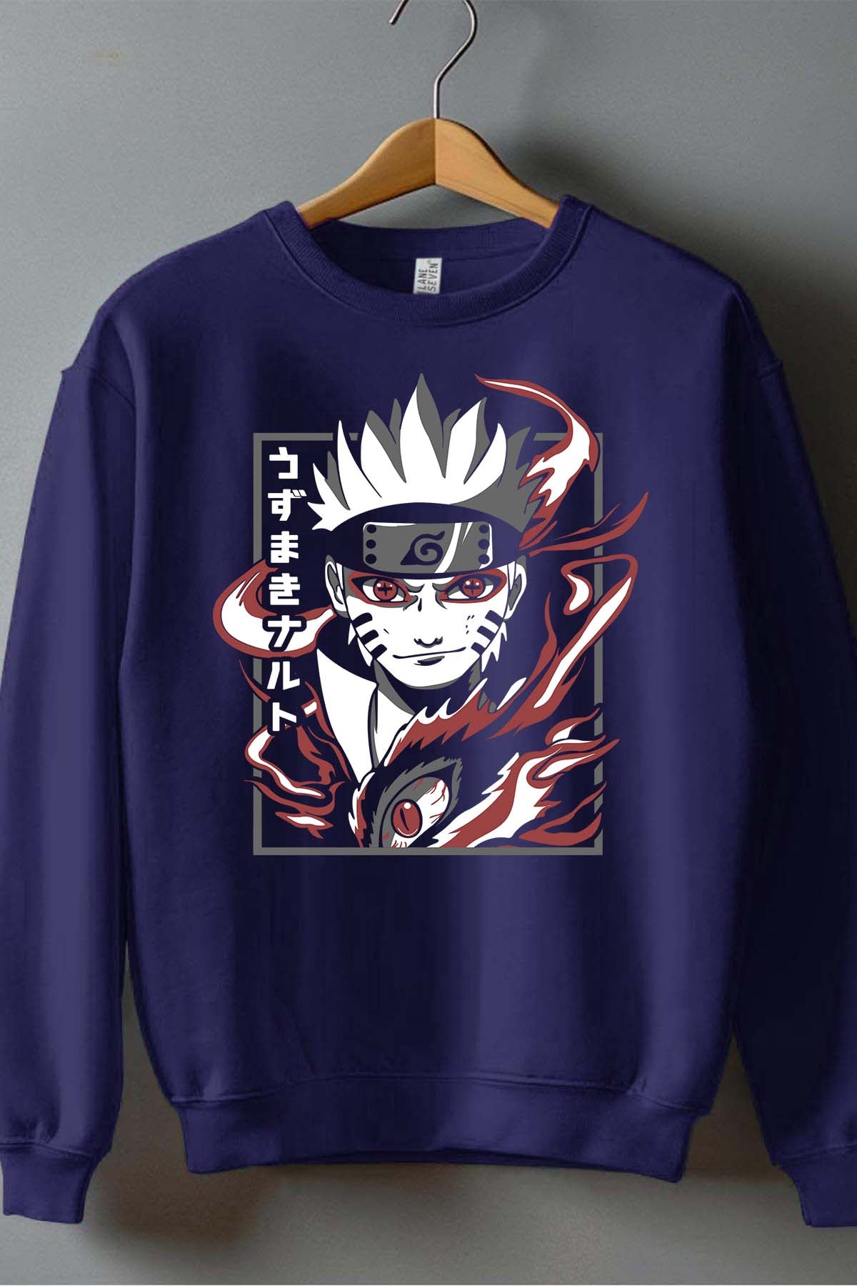 COULEUR:Marine|Sweat Col Rond Homme | Naruto Mod 01 Marine