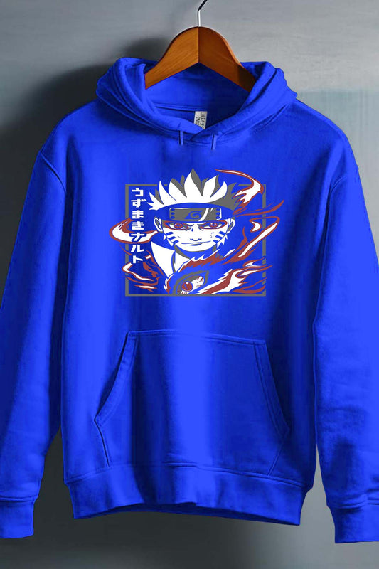 COULEUR:Bleu Roi|Sweat Capuche Homme | Naruto Mod 01 Bleu Roi