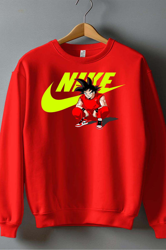 COULEUR:Rouge|Sweat Col Rond Homme | Nike Son Goku JAUNE Rouge
