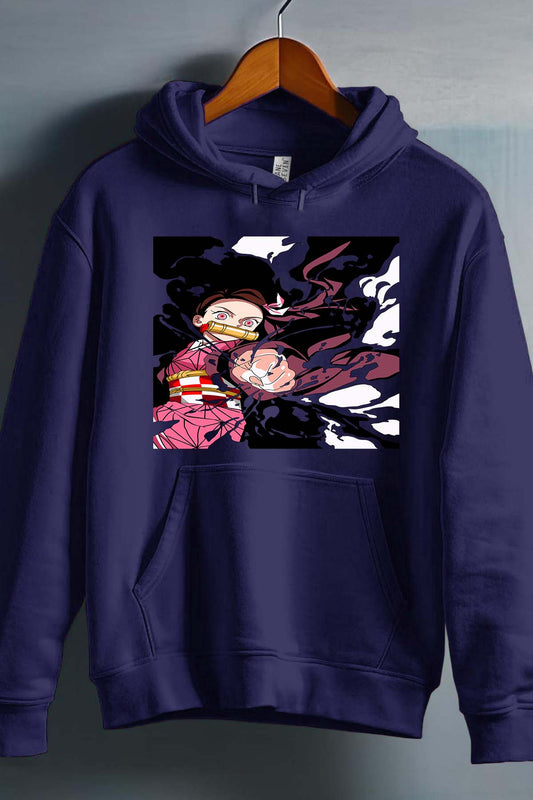 COULEUR:Marine|Sweat Capuche Garçon | No Yaiba Nezuko Marine