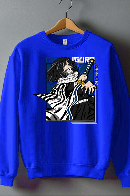 COULEUR:Bleu Roi|Sweat Col Rond Homme | Obanai Iguro 01 Bleu Roi