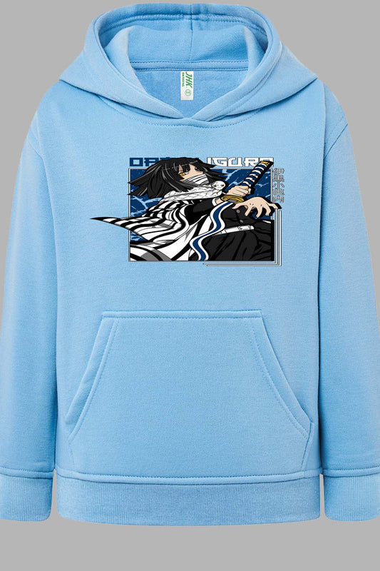 COULEUR:Bleu Ciel|Sweat Capuche Homme | Obanai Iguro 01 Bleu Ciel