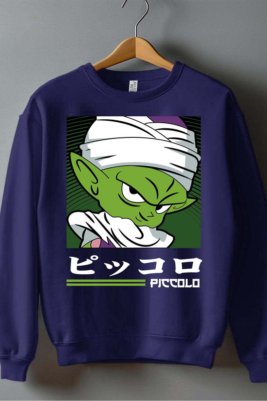 COULEUR:Marine|Sweat Col Rond Homme | PICCOLO CHIBI 01 Marine