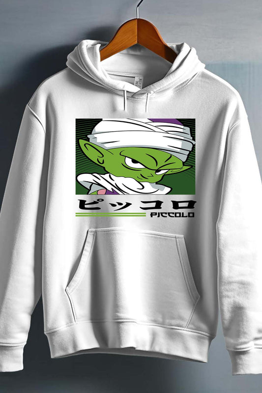 COULEUR:Blanc|Sweat Capuche Garçon | PICCOLO CHIBI 01 Blanc