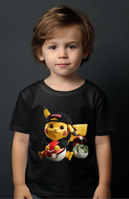 COULEUR:Noir|T-shirt Garçon | Pika la street Noir