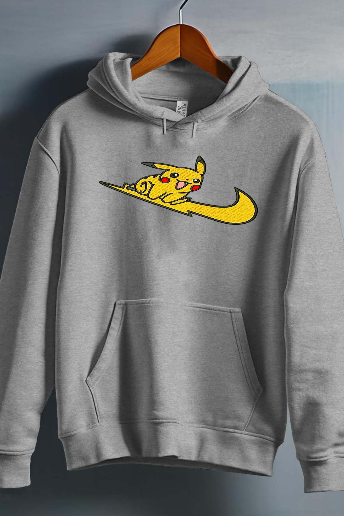 COULEUR:Gris|Sweat Capuche Garçon | Pika on virgule Gris