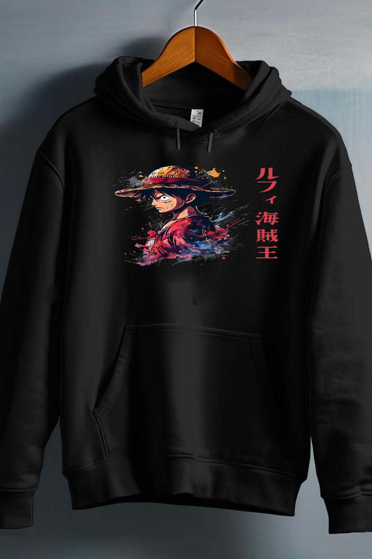COULEUR:Noir|Sweat Capuche Homme | Pirate King one Noir