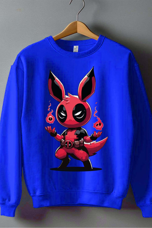 COULEUR:Bleu Roi|Sweat Col Rond Homme | Pokedead Bleu Roi