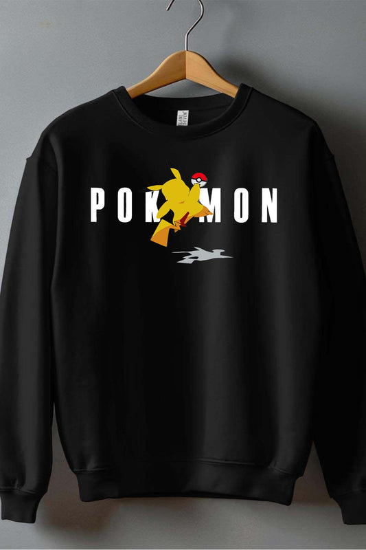 COULEUR:Noir|Sweat Col Rond Garçon | Pokemon Jojo Noir