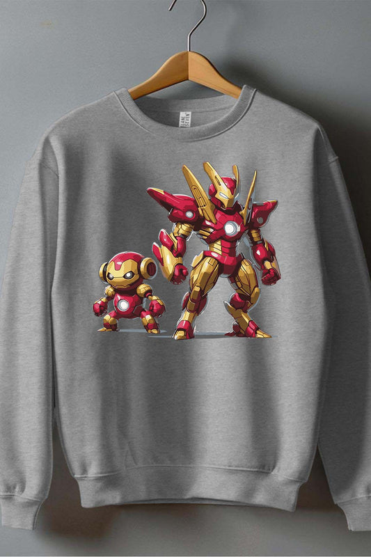 COULEUR:Gris|Sweat Col Rond Homme | Pokiron Gris
