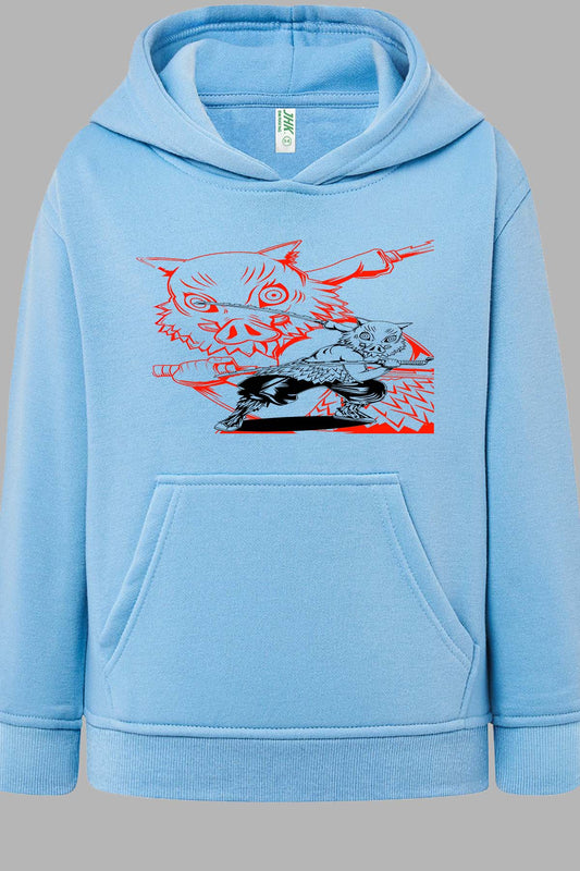 COULEUR:Bleu Ciel|Sweat Capuche Homme | Rage Sanglier Bleu Ciel