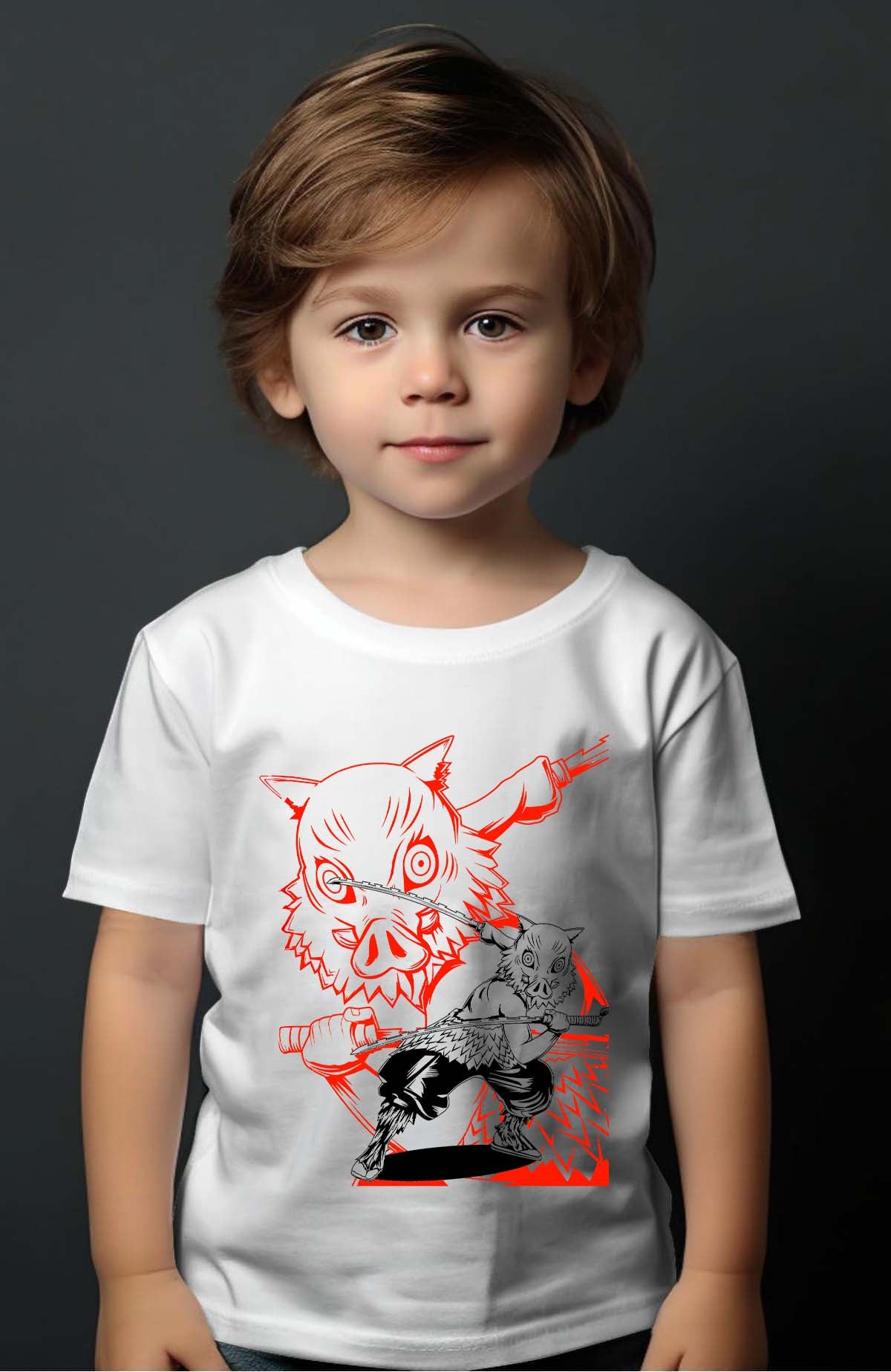 COULEUR:Blanc|T-shirt Garçon | Rage Sanglier Blanc
