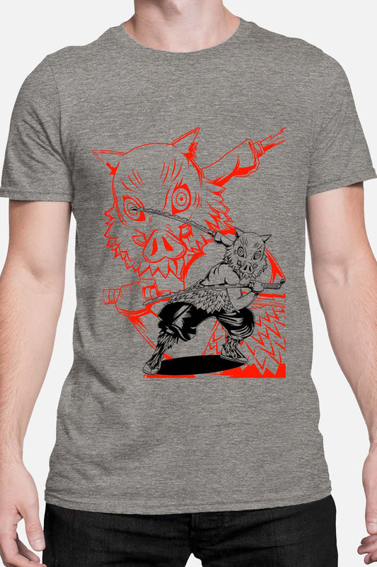 COULEUR:Gris|T-shirt Homme | Rage Sanglier Gris