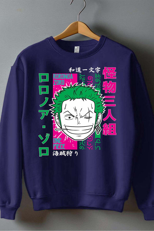 COULEUR:Marine|Sweat Col Rond Garçon | Roronda Cartoon Marine