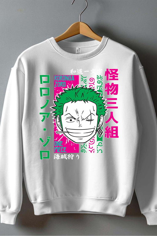 COULEUR:Blanc|Sweat Col Rond Homme | Roronda Cartoon Blanc