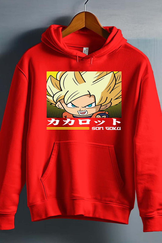 COULEUR:Rouge|Sweat Capuche Garçon | SON GOKU CHIBI 01 Rouge