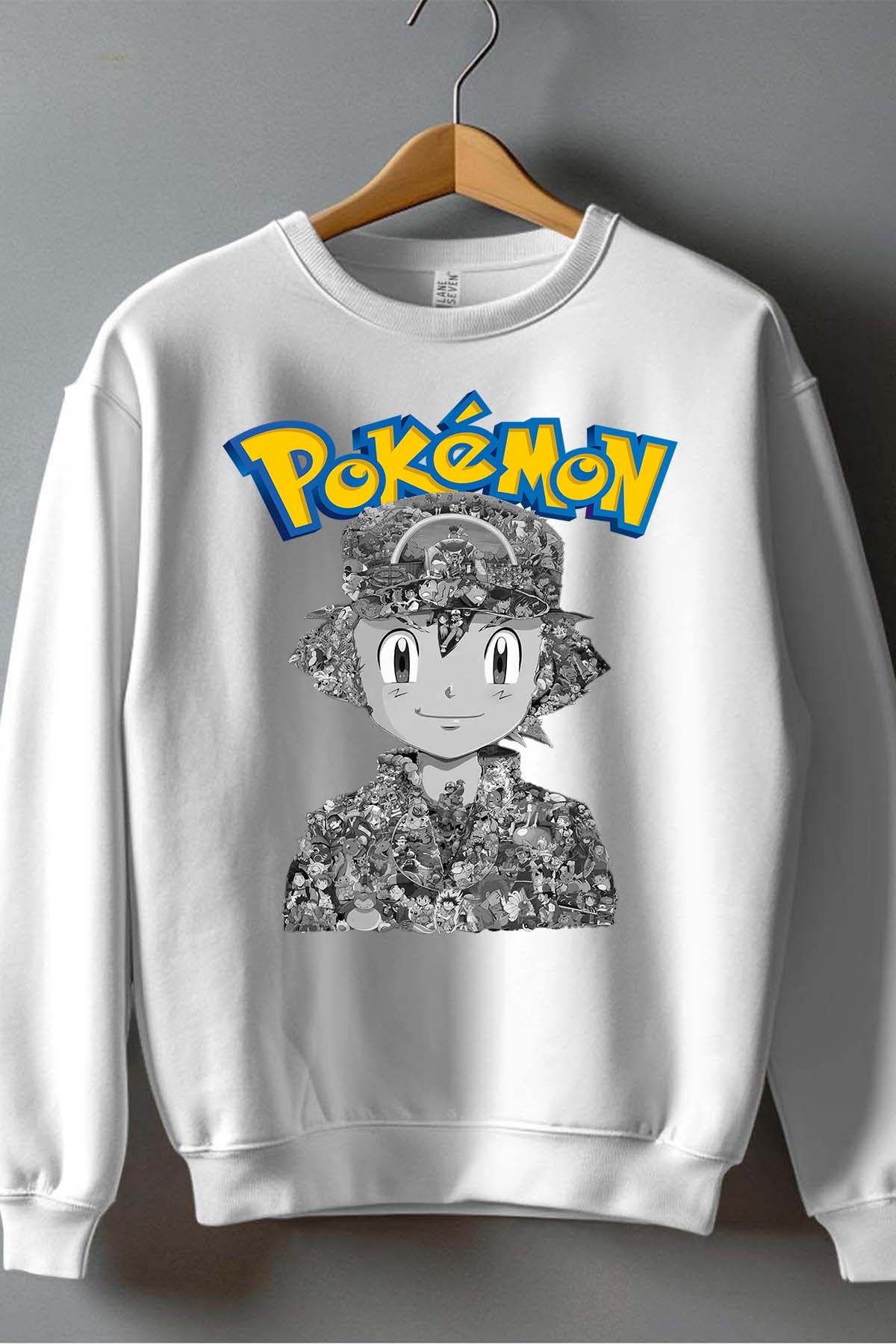 COULEUR:Blanc|Sweat Col Rond Homme | Sacha Multi Incrustation Blanc