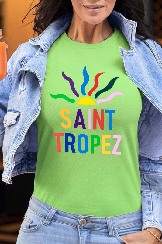 T-shirt Femme| Saint trop crazy sun