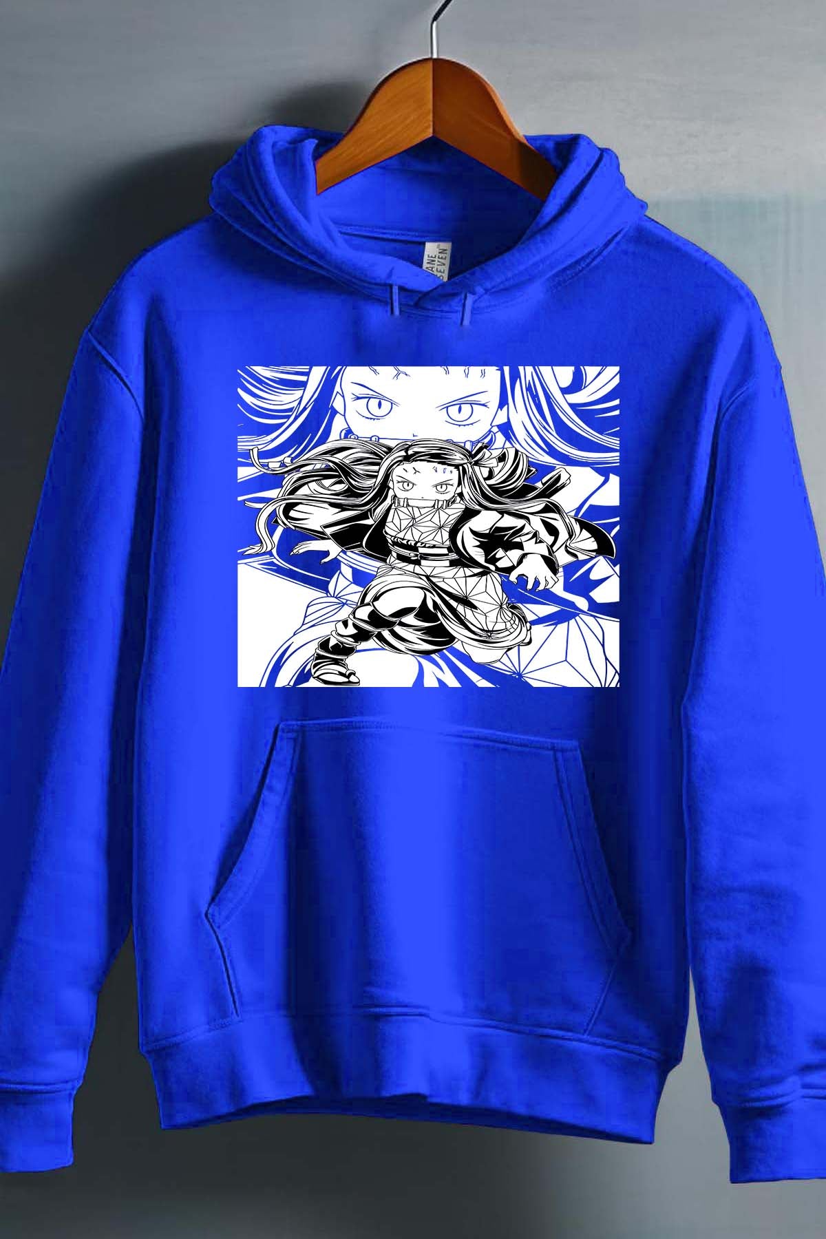 COULEUR:Bleu Roi|Sweat Capuche Garçon | Silence Nezu Bleu Roi