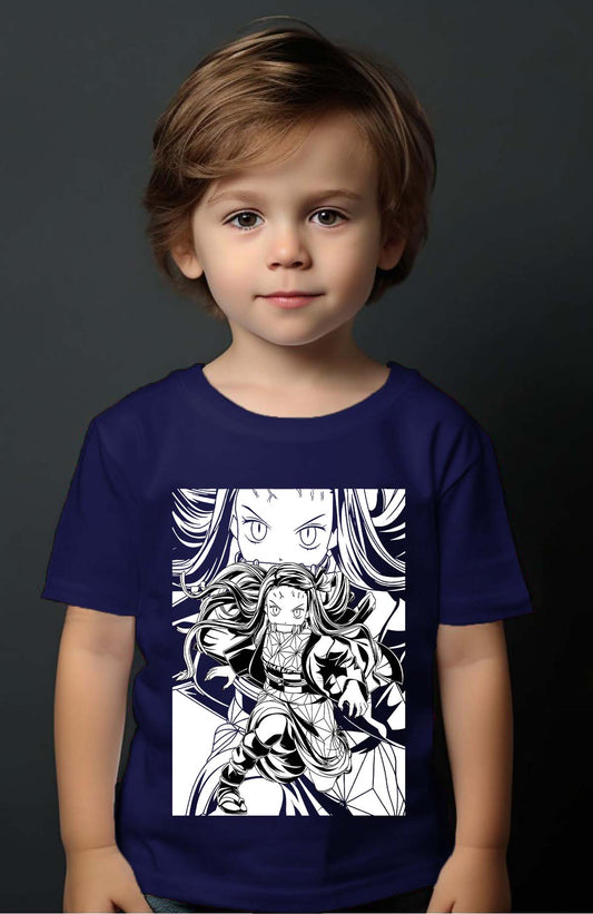 COULEUR:Marine|T-shirt Garçon | Silence Nezu Marine
