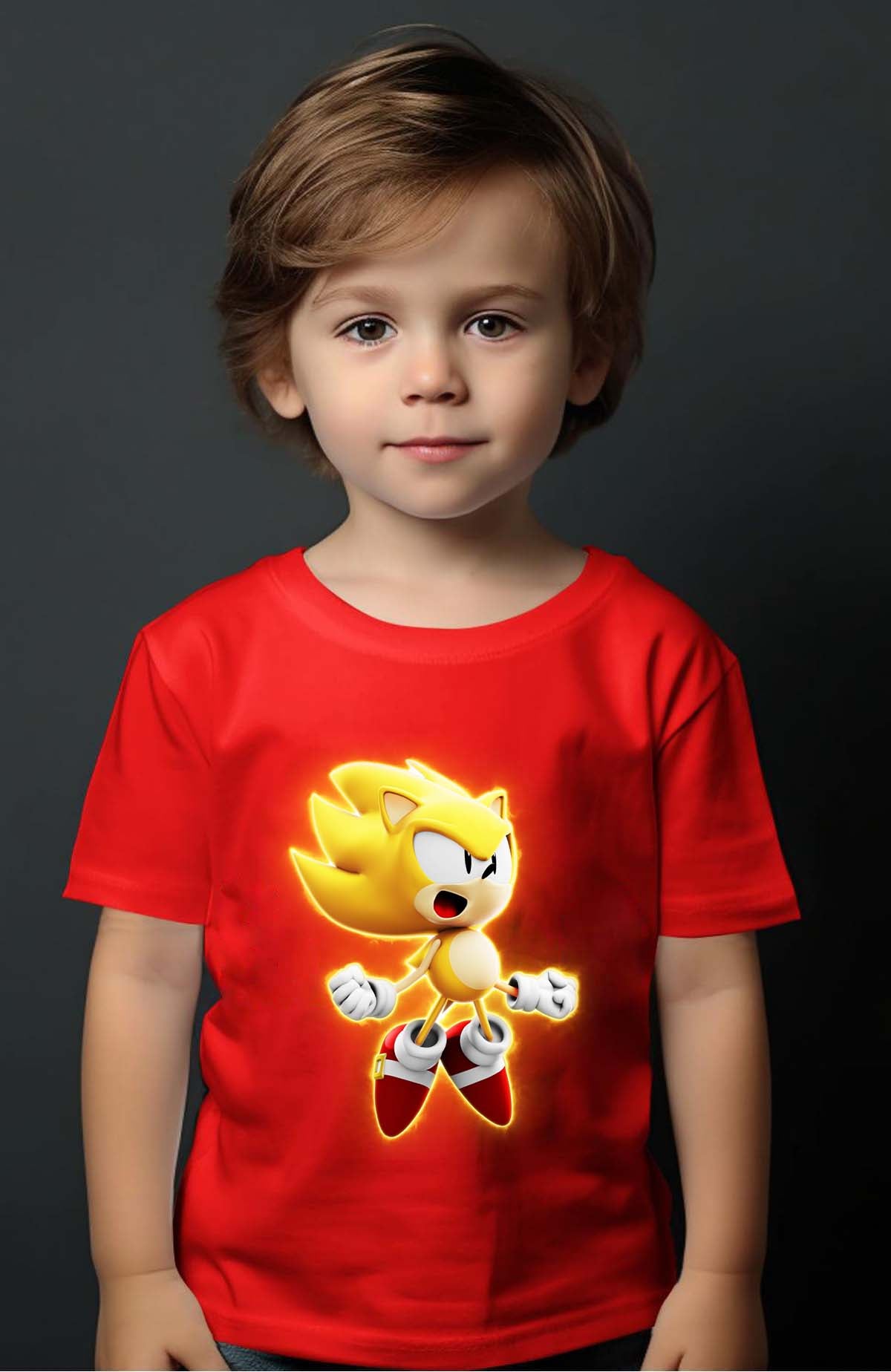 COULEUR:Rouge|T-shirt Garçon | Sonic Gold Rouge
