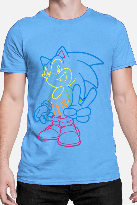 COULEUR:Bleu Ciel|T-shirt Homme | Sonic light Bleu Ciel