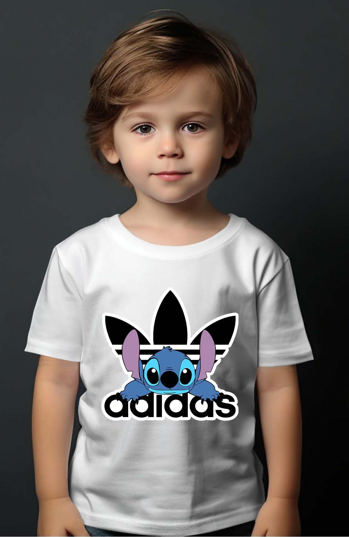 COULEUR:Blanc|T-shirt Garçon | Stich adid allongé Blanc