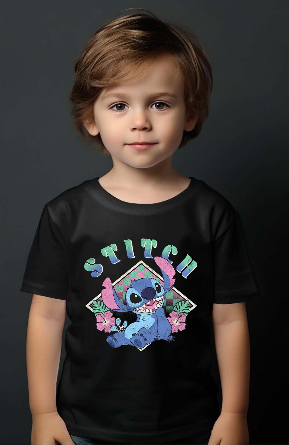 COULEUR:Noir|T-shirt Garçon | Stitch JB Noir