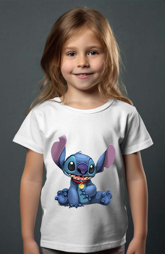 COULEUR:Blanc|T-shirt Fille | Stitch cie animal Blanc