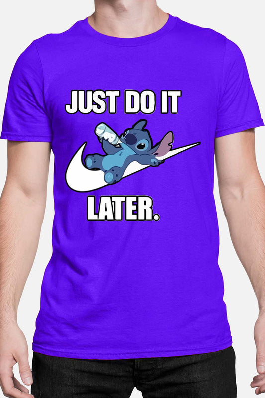 COULEUR:Bleu Roi|T-shirt Homme | Stitch just do it Bleu Roi