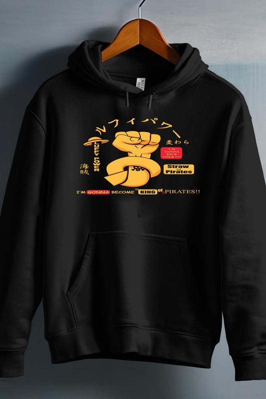 COULEUR:Noir|Sweat Capuche Homme | Straw Pirates Noir