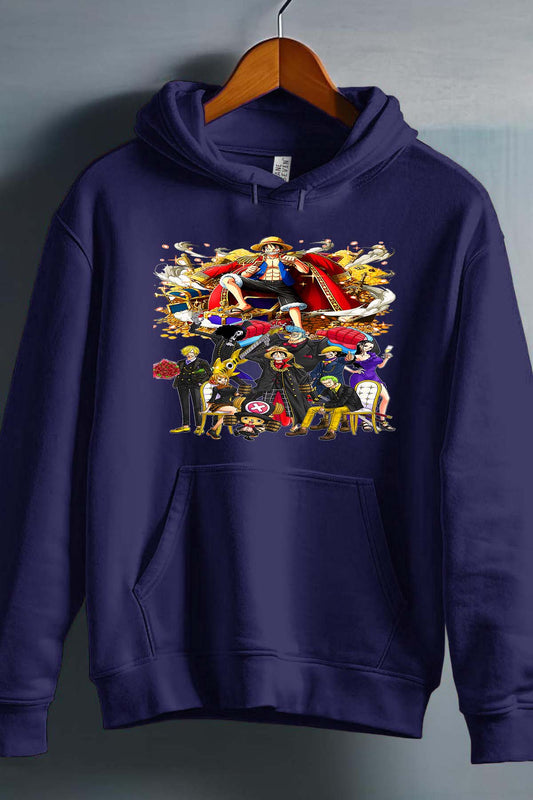 COULEUR:Marine|Sweat Capuche Garçon | Team luffy 01 Marine