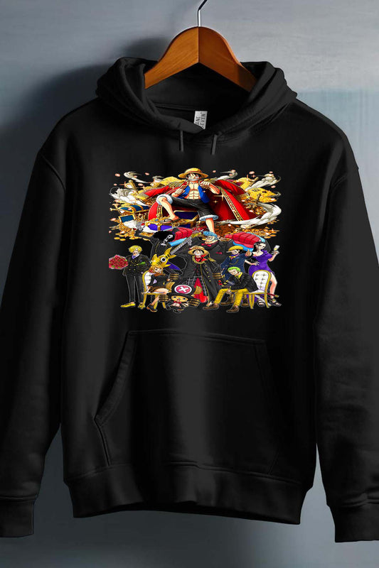 COULEUR:Noir|Sweat Capuche Homme | Team luffy 01 Noir