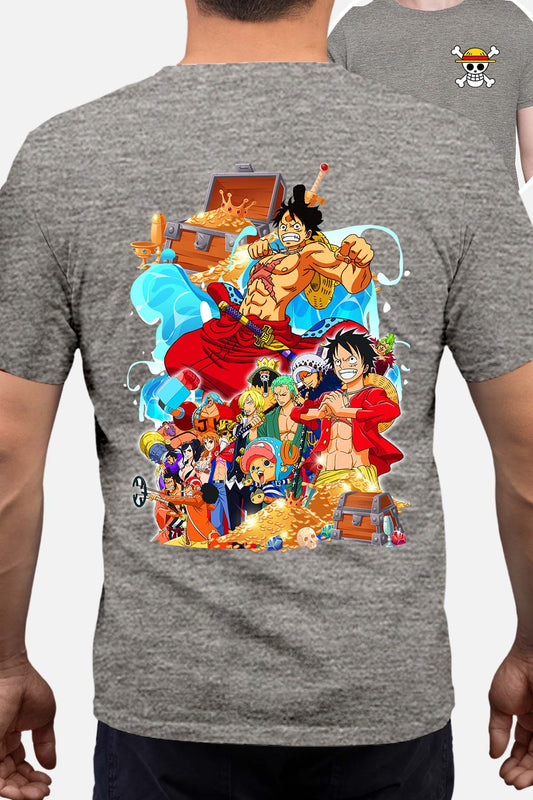 COULEUR:Gris|T-shirt Homme | Team luffy 02 Gris