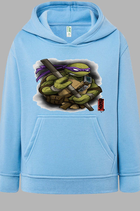 COULEUR:Bleu Ciel|Sweat Capuche Homme | Tortue Ninja Violet Bleu Ciel