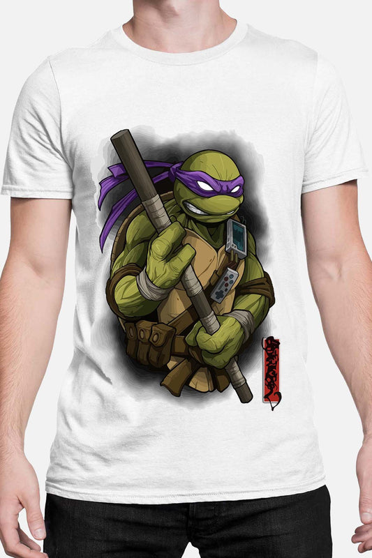 COULEUR:Blanc|T-shirt Homme | Tortue Ninja Violet Blanc