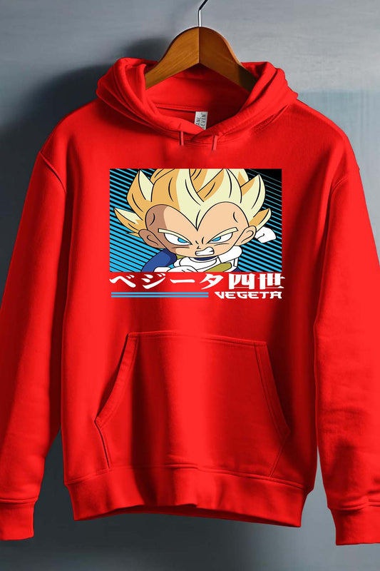 COULEUR:Rouge|Sweat Capuche Homme | VEGETA CHIBI 01 Rouge